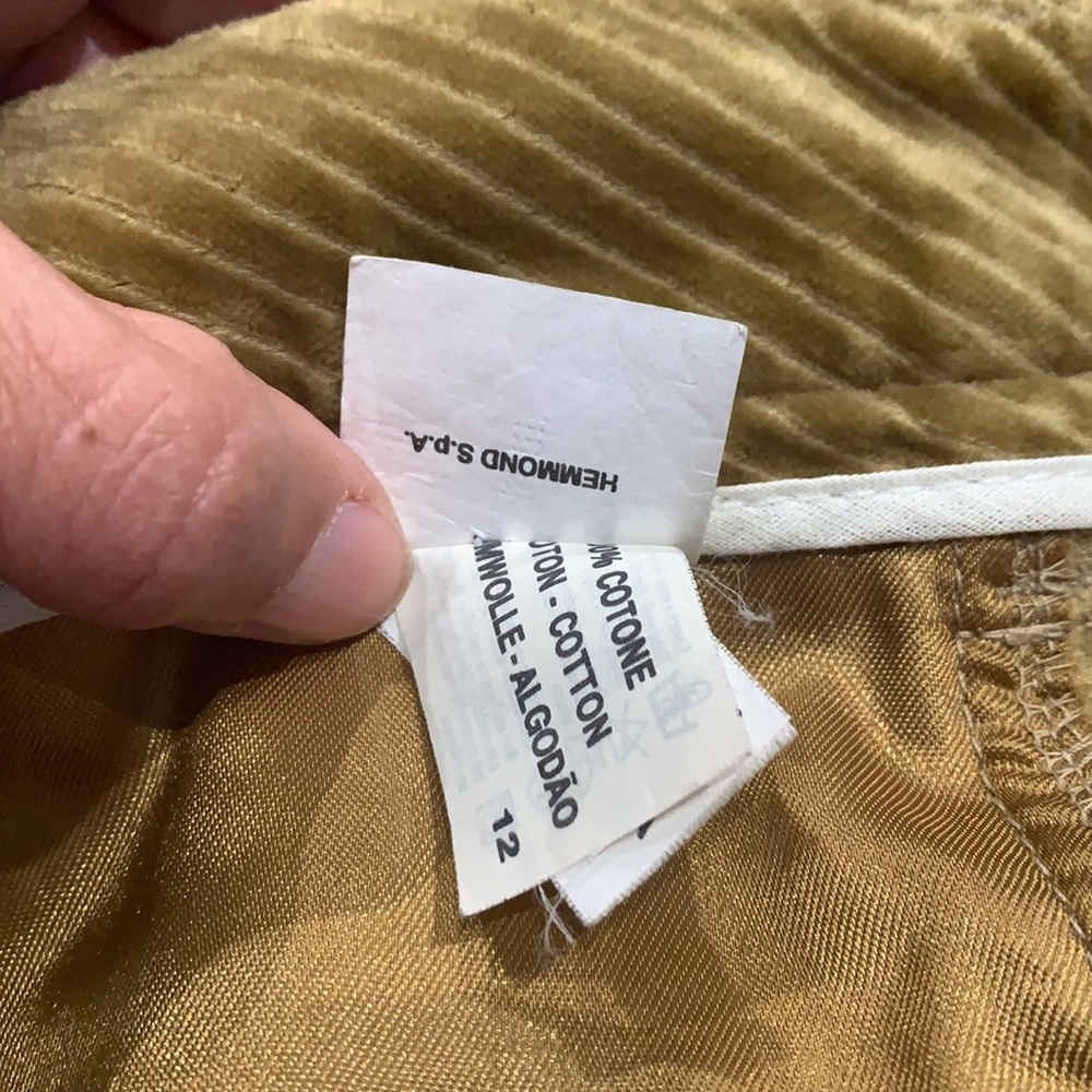 VALENTINO Jeans Corduroy Size XXL Waist 38 Inches (54 Euro) Color Tan/Brown - Picture 7 of 11